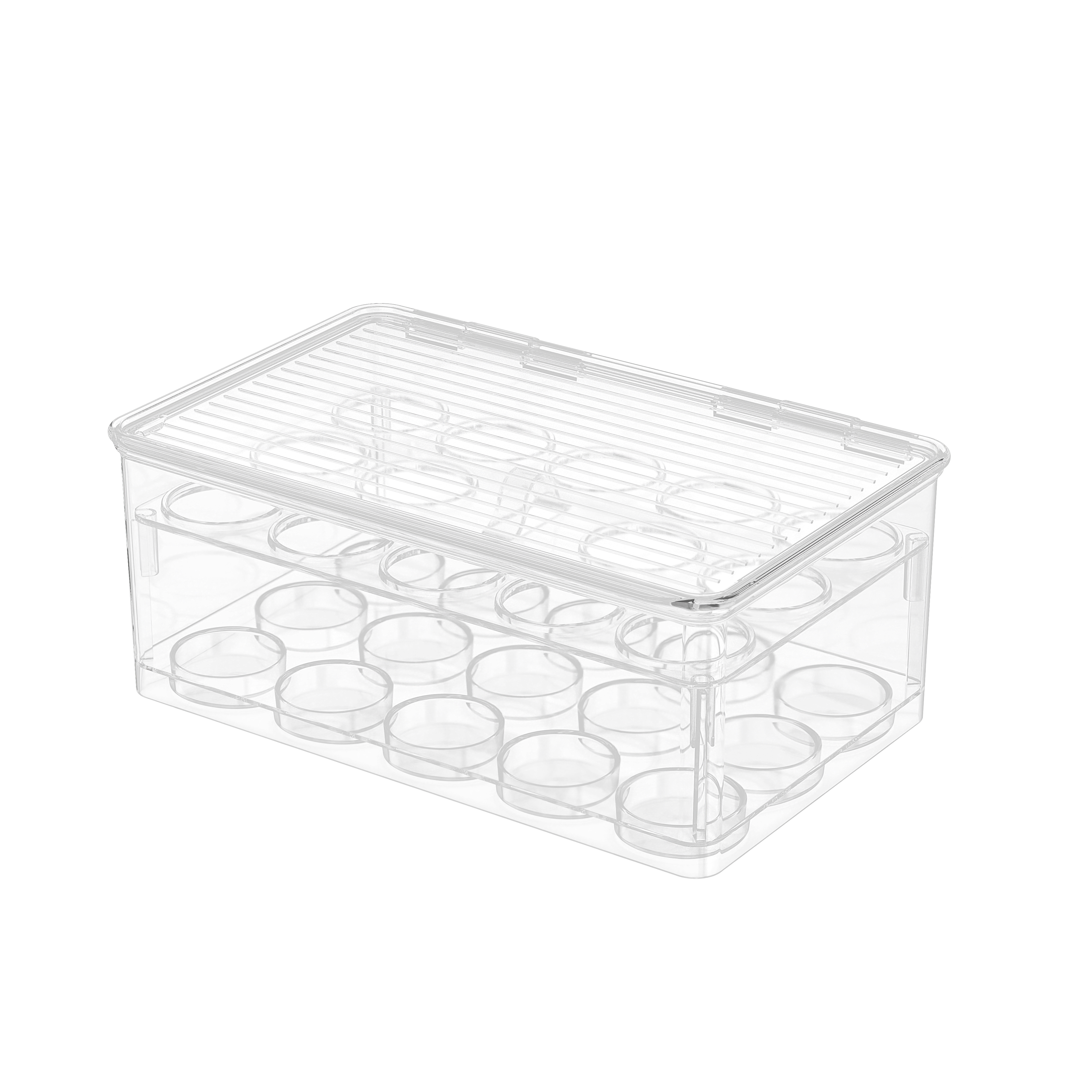 Cutii transparente de stocare în compartiment interior